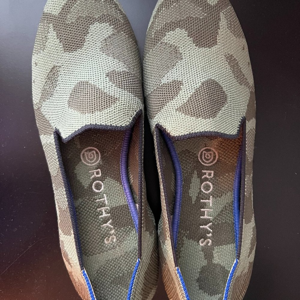 Rothy's The Loafer in Olive Camo